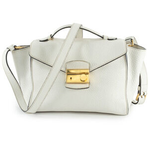 Prada Handbag BT0962 Leather White Women's Shoulder Bag PRADA